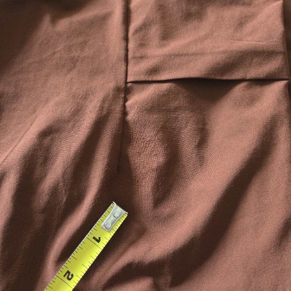 Athleta Pant 6 Rust Brown Skyline Belt Paperbag Travel Work Gorpcore Comfy Light - Picture 10 of 15